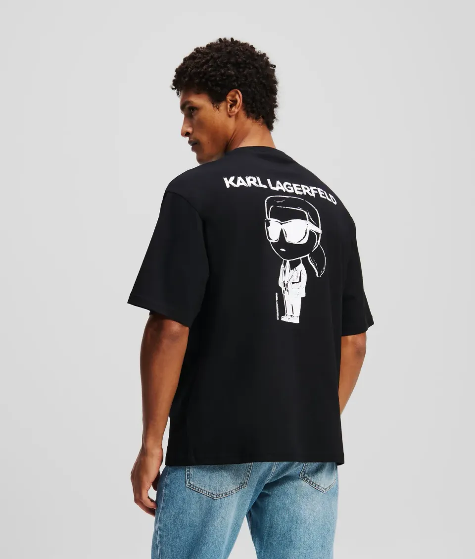 Karl Lagerfeld Ikon T-Shirt Baumwolle mit Rückenprint