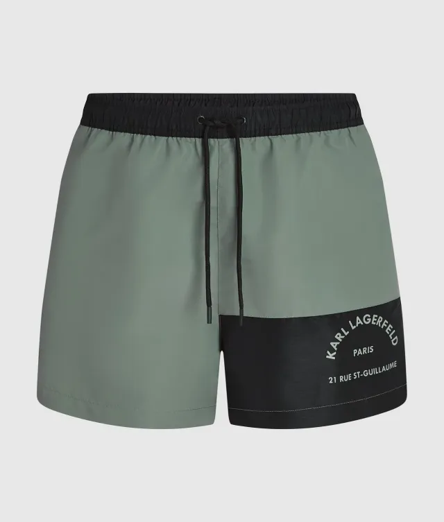 Karl Lagerfeld Rue St-Guillaume Badeshorts Kontrast kurz
