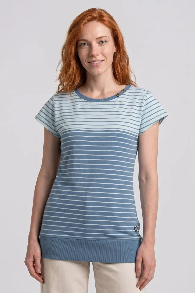 Alife & Kickin CosmaAK B T-Shirt Blau Damen