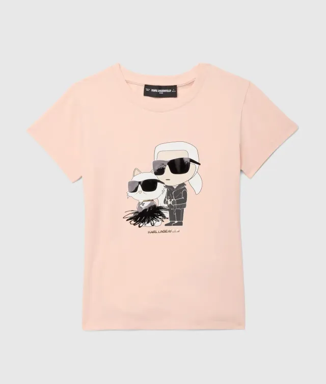 Karl Lagerfeld Ikon T-Shirt Mädchen Metallic Choupette