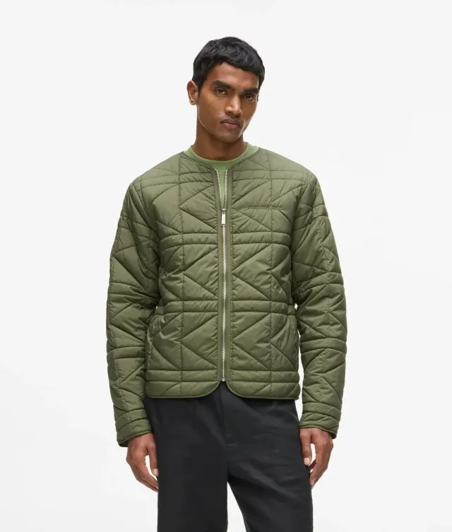 Karl Lagerfeld Lightweight Packable Steppjacke silber Zip