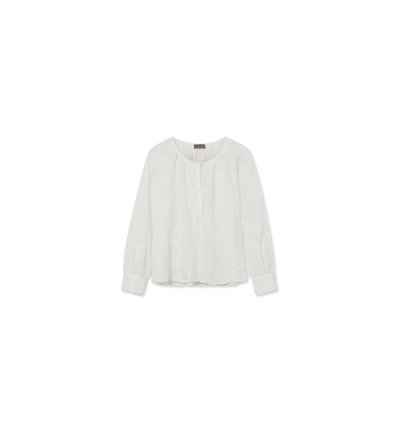 Mos Mosh Poise Embroidery Bluse Weiß Relaxed Bio-Baumwolle