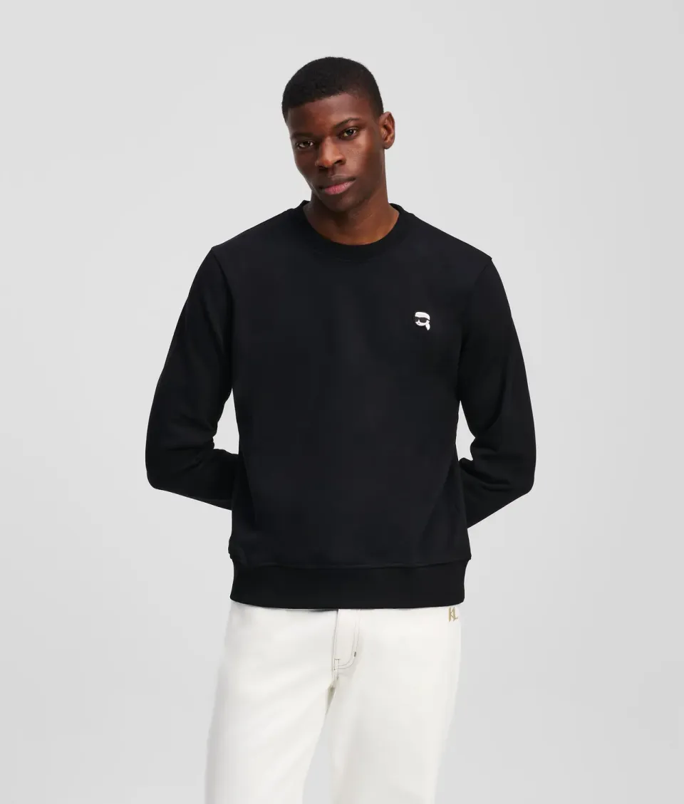 Karl Lagerfeld Ikon Sweatshirt Crew Neck Unisex schwarz