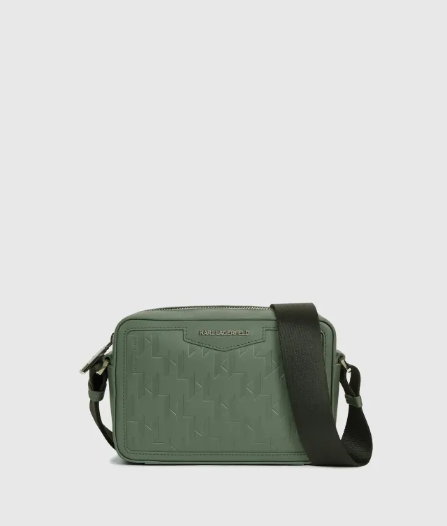 Karl Lagerfeld K/Loom Kameratasche Leder Monogramm