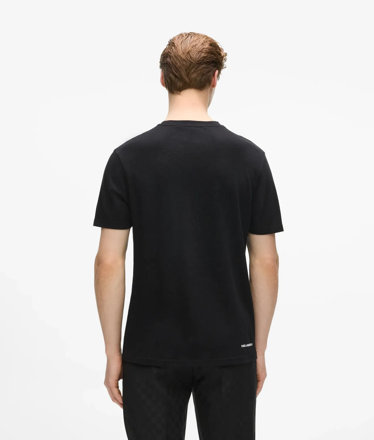 Karl Lagerfeld KL Monogram T-Shirt Wollmix gerader Schnitt