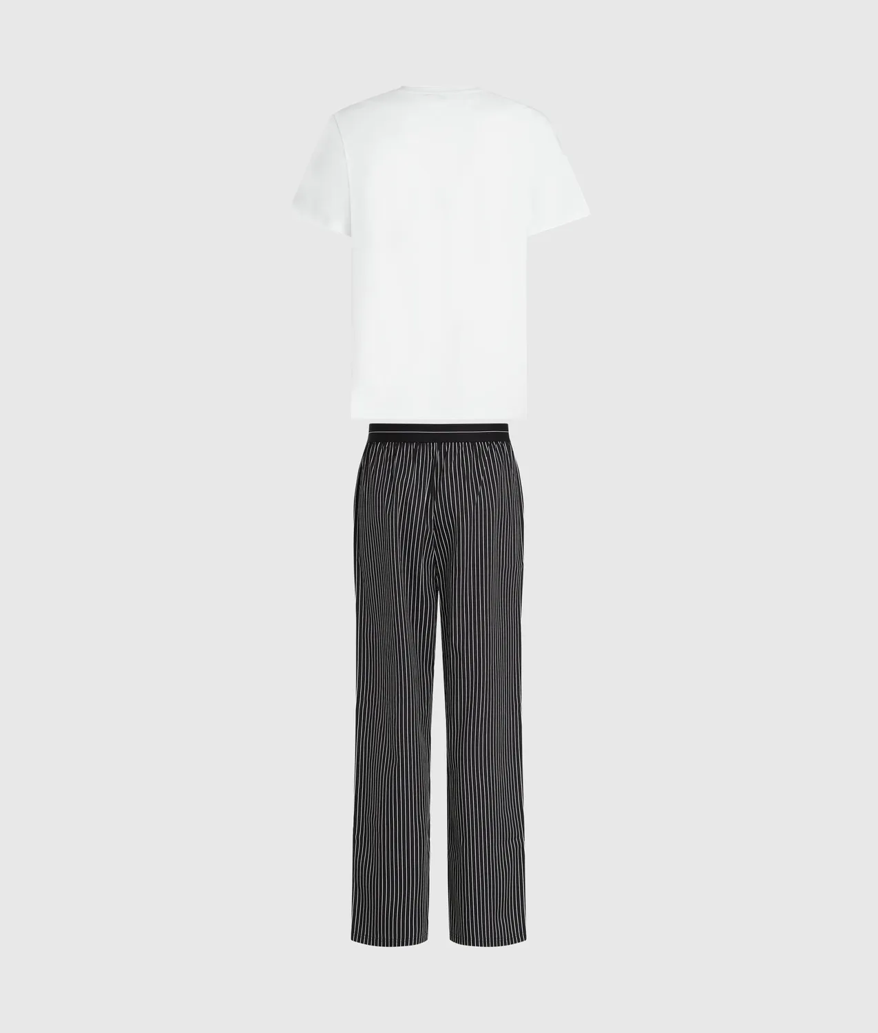 Karl Lagerfeld Pinstripe Pyjama-Set Nadelstreifen Baumwolle