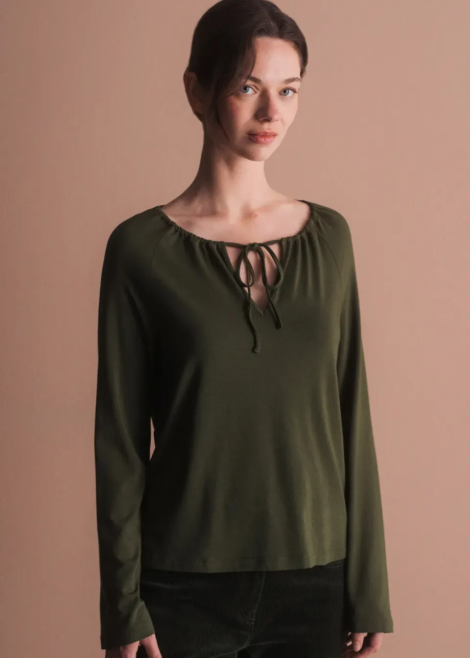Senatex Longsleeve Bindeband Shirt Forest Viskose