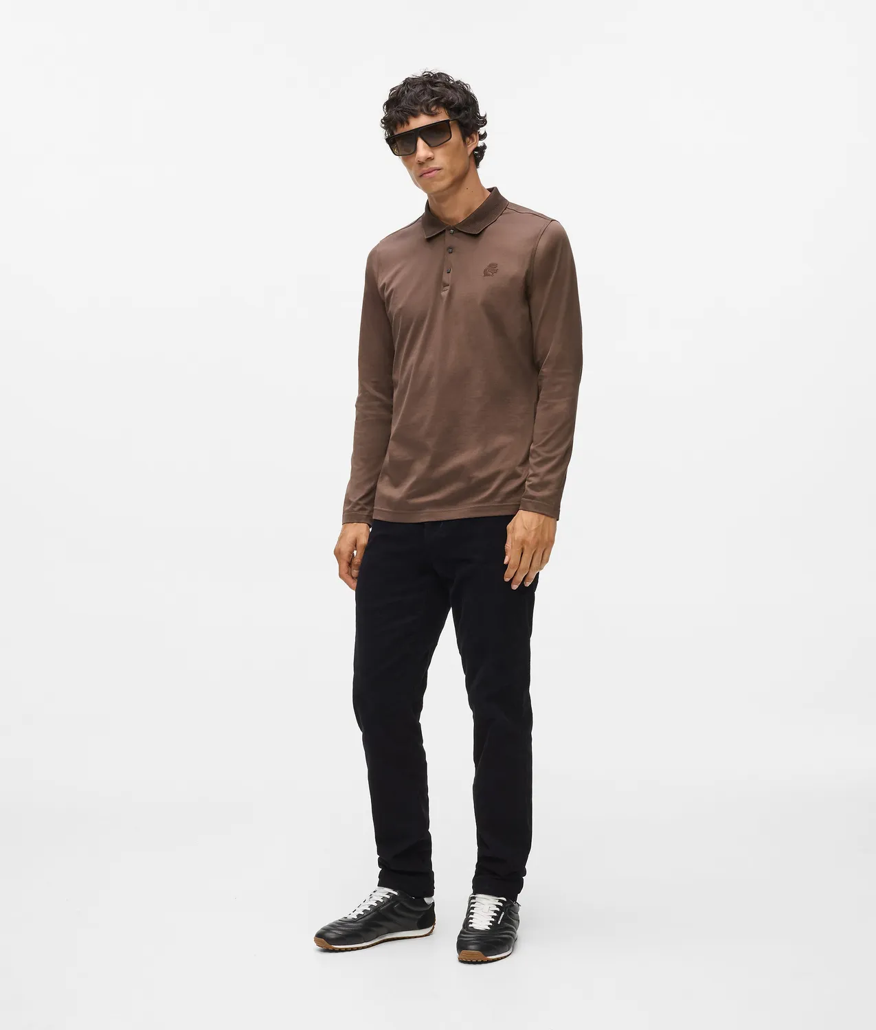 Karl Lagerfeld Langarm Poloshirt Jersey
