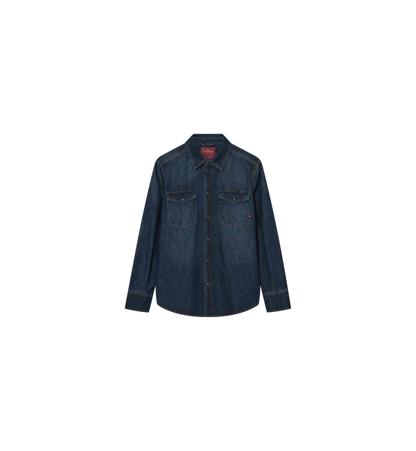 Mos Mosh MMGDavid Snap Denimhemd Dark Blue Denim