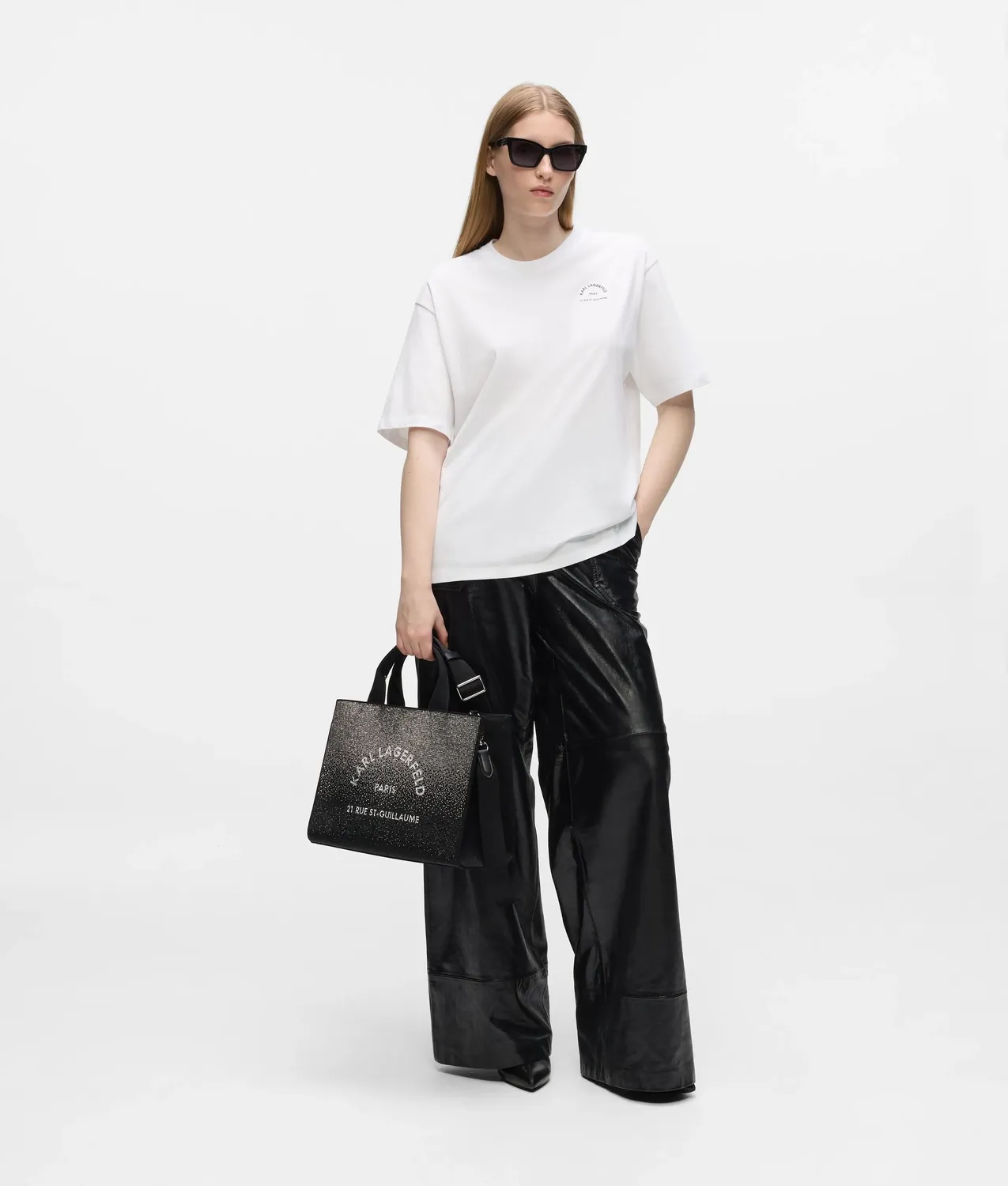 Karl Lagerfeld Rue St-Guillaume Rhinestone Tote Strass
