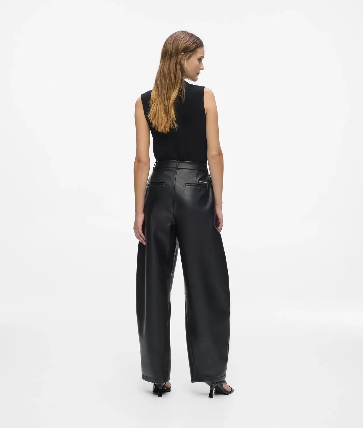 Karl Lagerfeld Faux-Leather Barrel Hose Damen