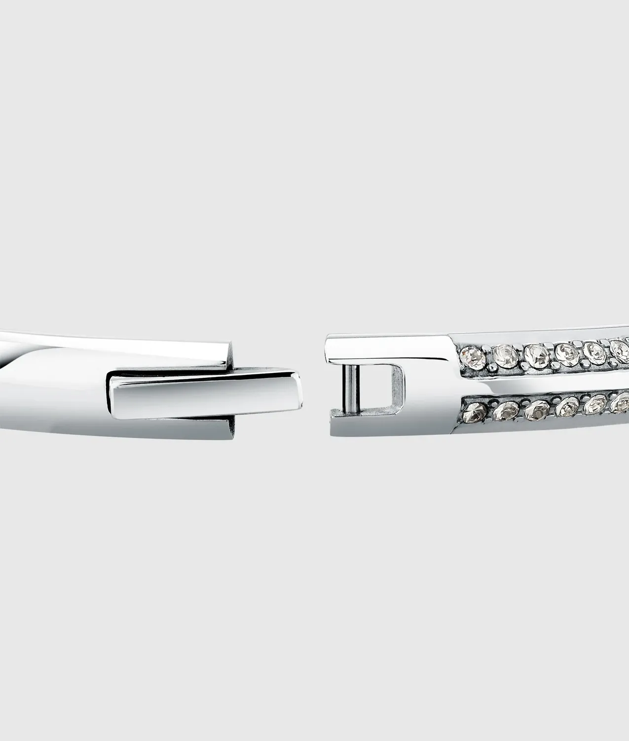 Karl Lagerfeld Silver Crystal Armreif Bangle Silber