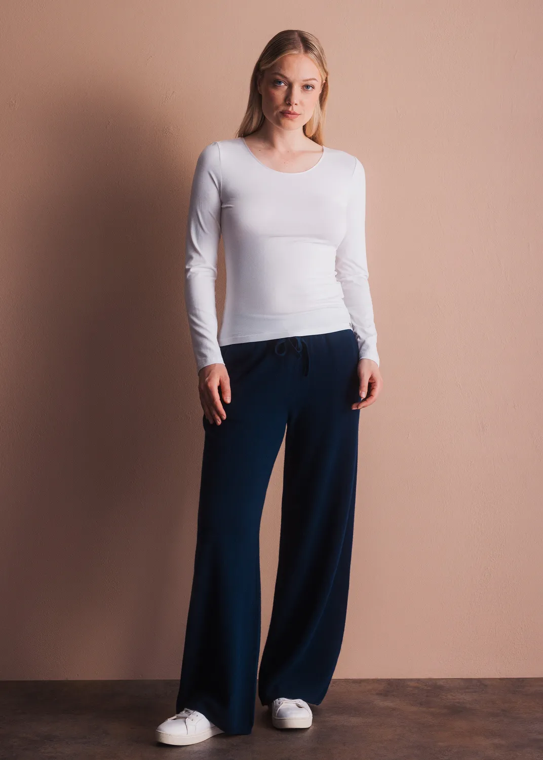 Senatex Basic-Longsleeve Rundhals Shirt Lilac Viskose-Mix