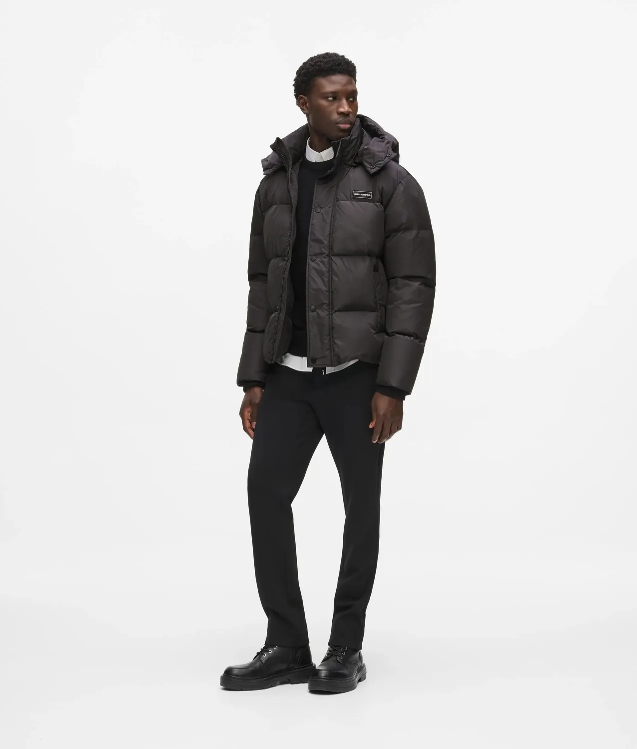 Karl Lagerfeld Short Hooded Puffer Jacke Herren Stepp