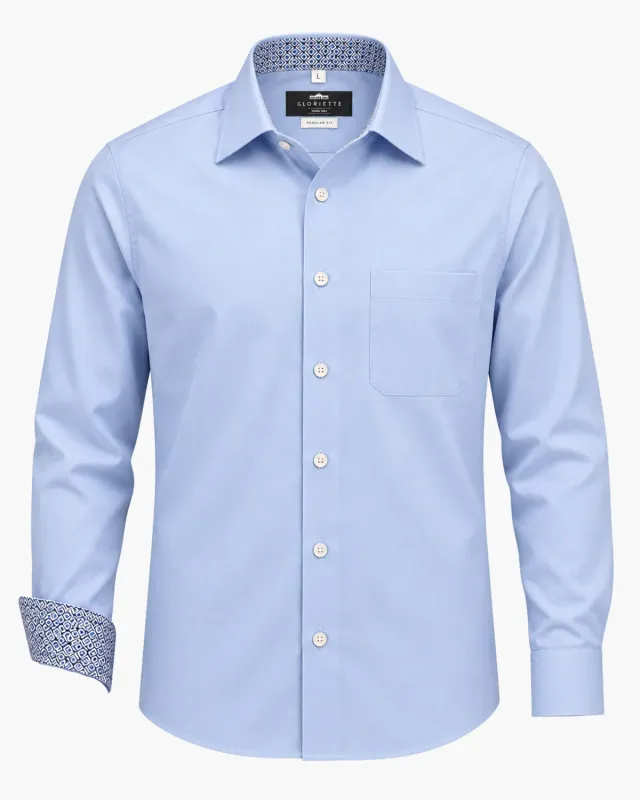 Gloriette Finest Quality Herrenhemd Hellblau Regular