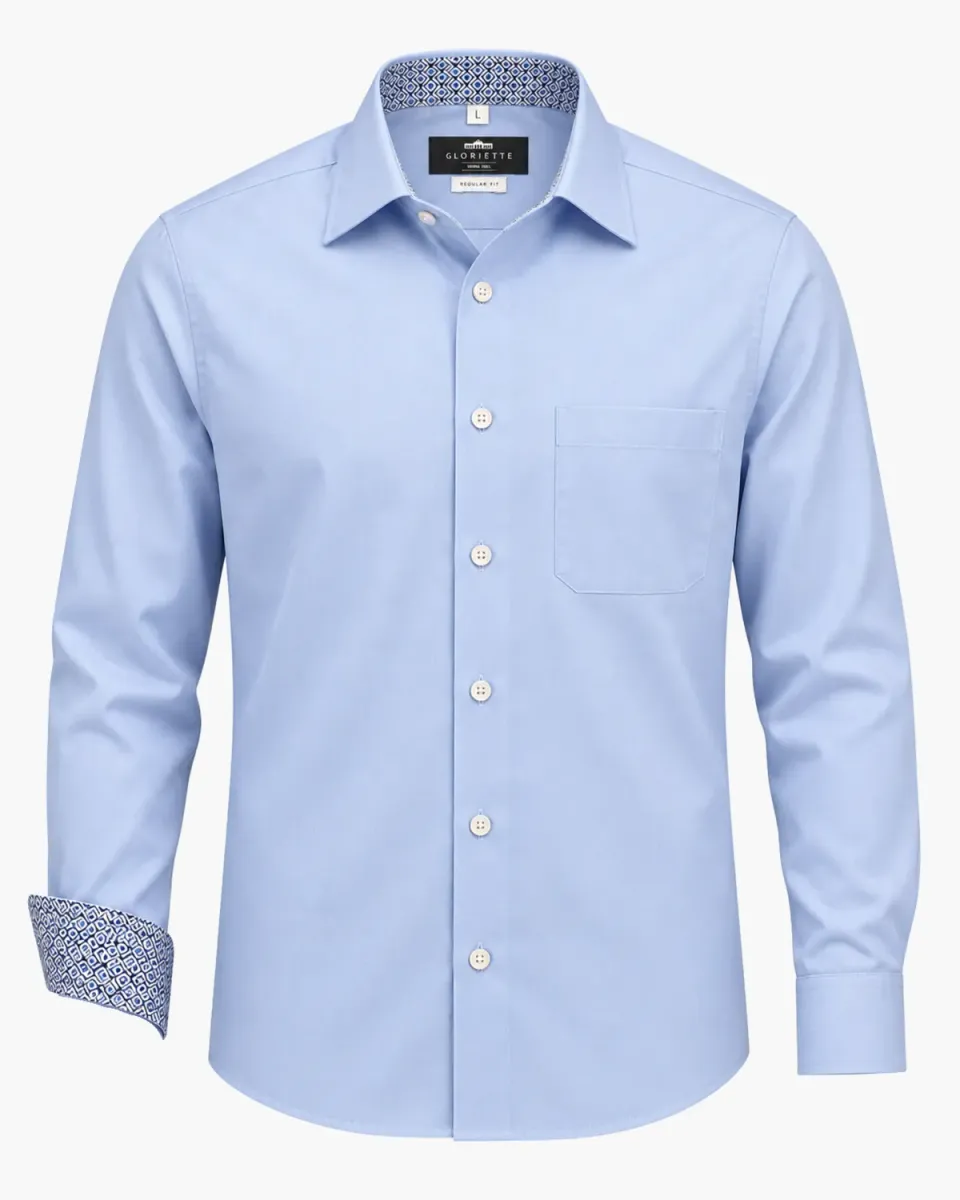 Gloriette Finest Quality Herrenhemd Hellblau Regular