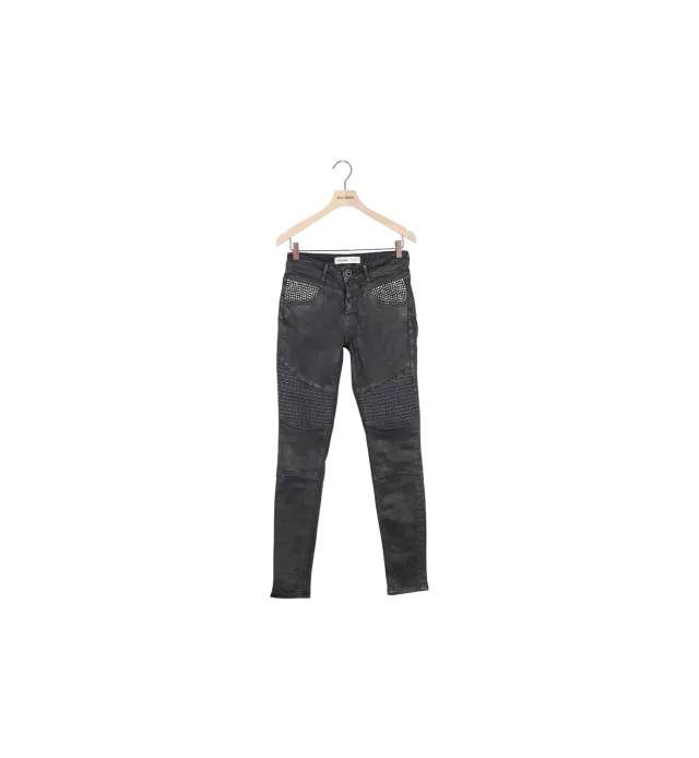 Mos Mosh MMOzzy Biker Jeans Schwarz 28
