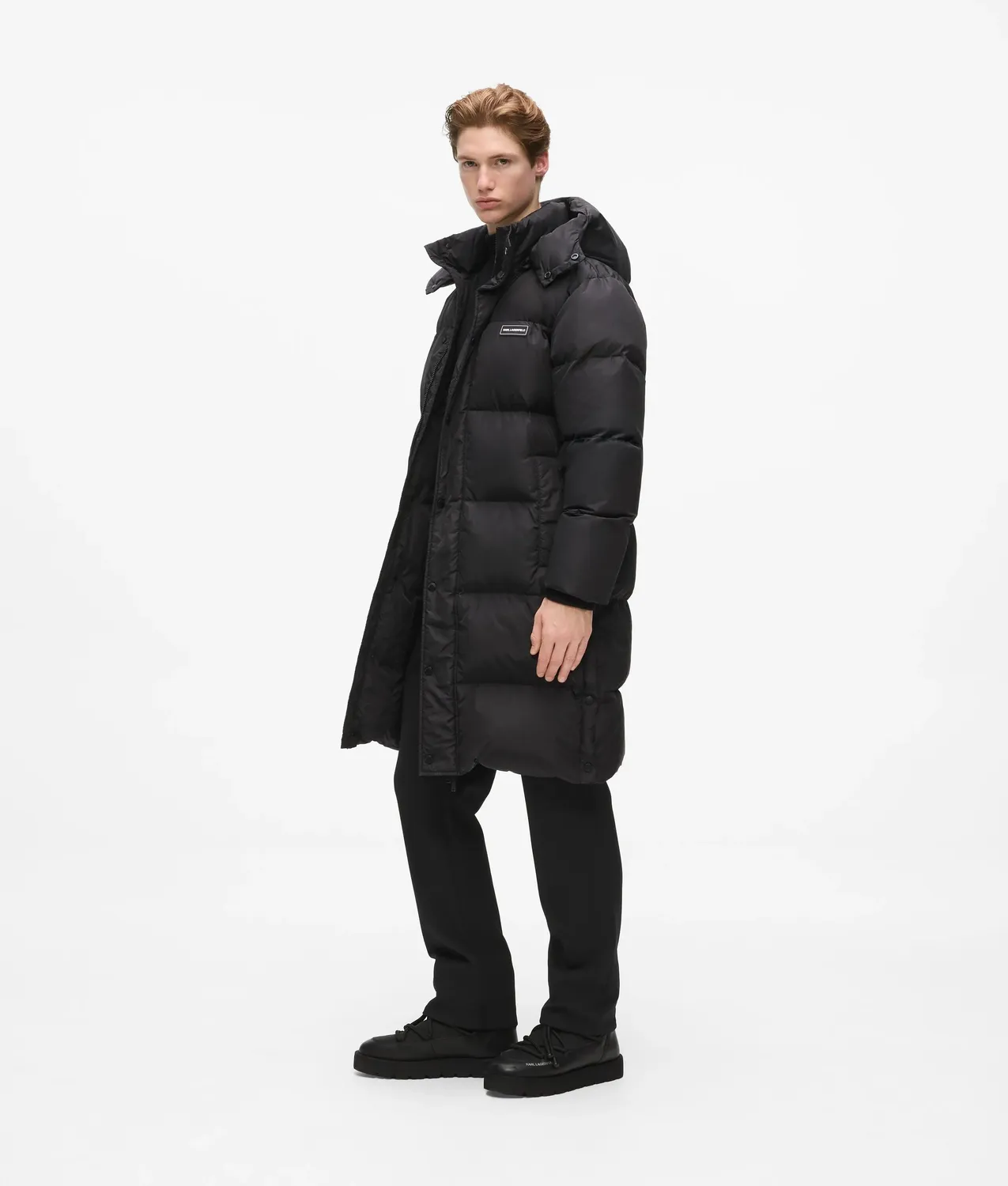 Karl Lagerfeld Lange Pufferjacke Kapuze Steppjacke