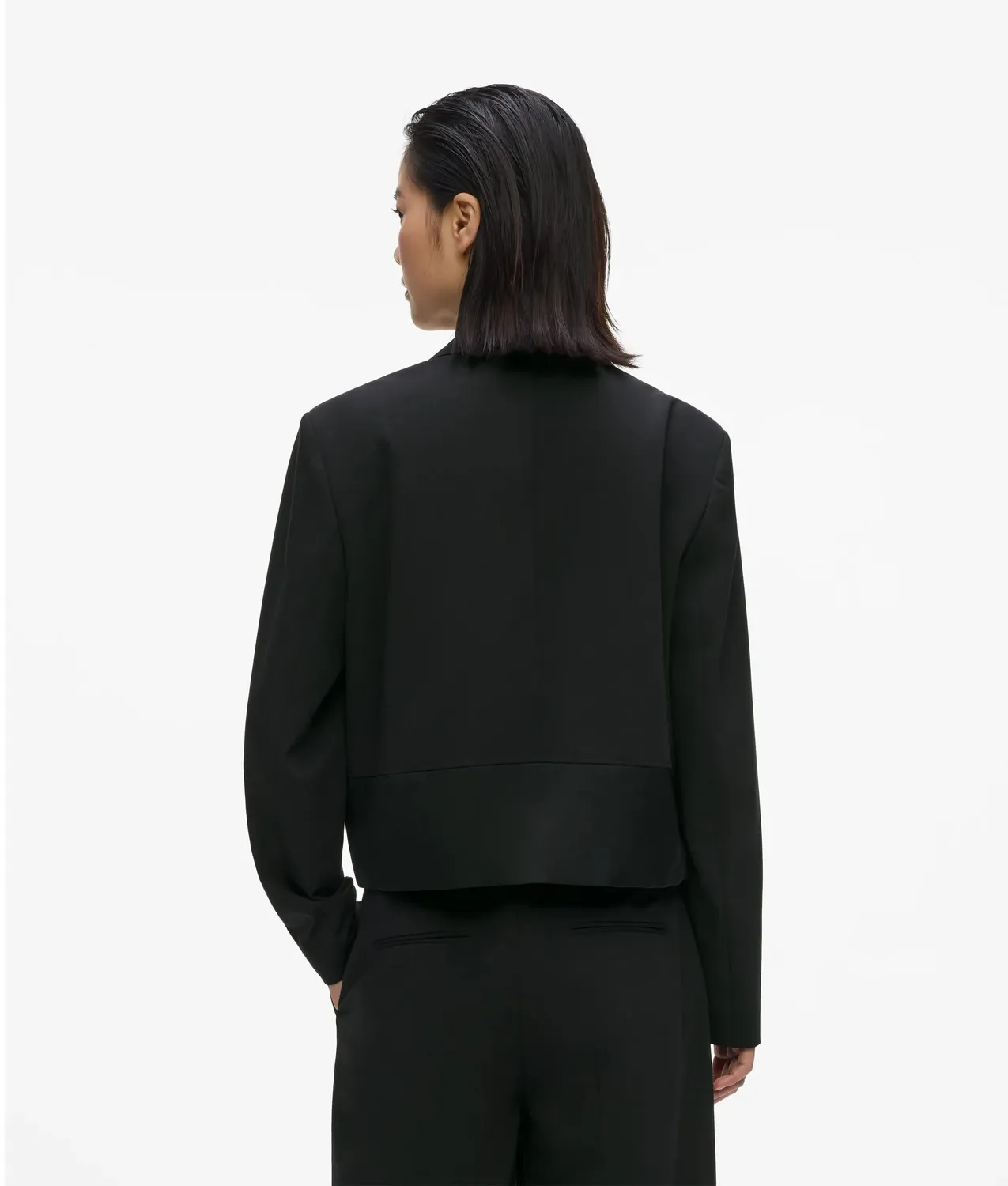 Karl Lagerfeld Buckle Blazer Damen einreihig schwarz