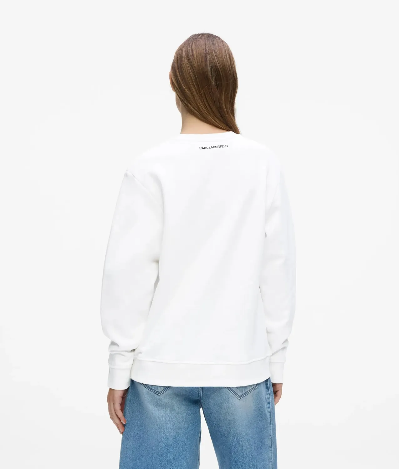 Karl Lagerfeld Illustrated Portrait Sweatshirt Baumwolle