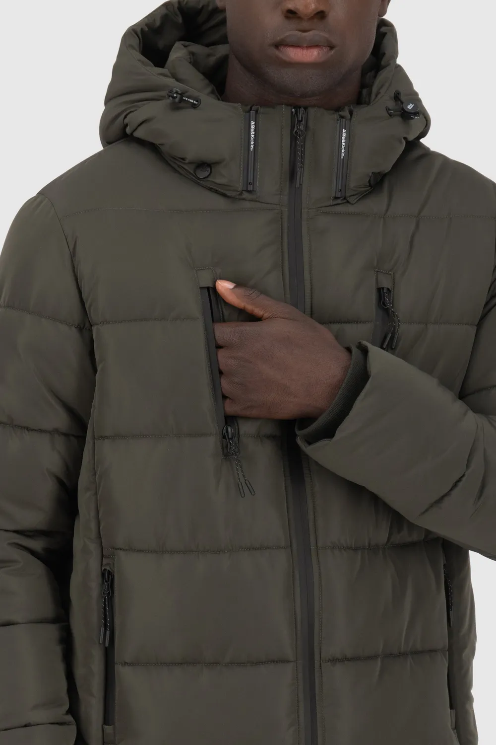 Alife & Kickin BranAK A Puffer Jacke Herren Schwarz