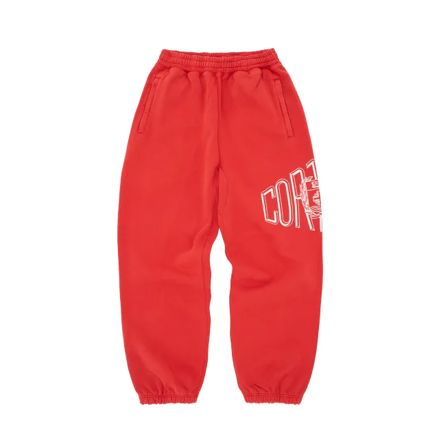 Corteiz Sophomore Sweatpant Rot Baumwollfleece
