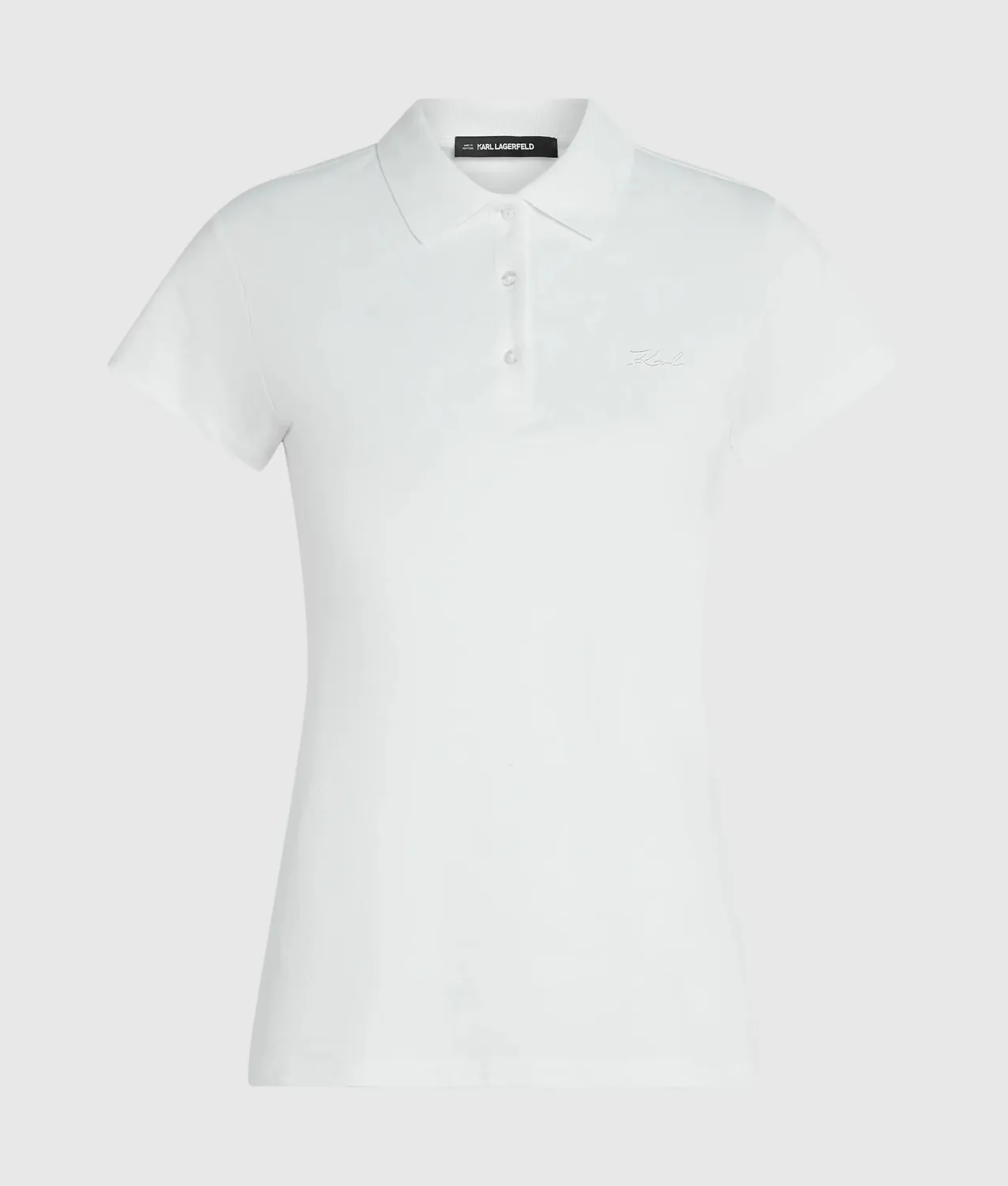 Karl Lagerfeld Signature Poloshirt Damen Piqué