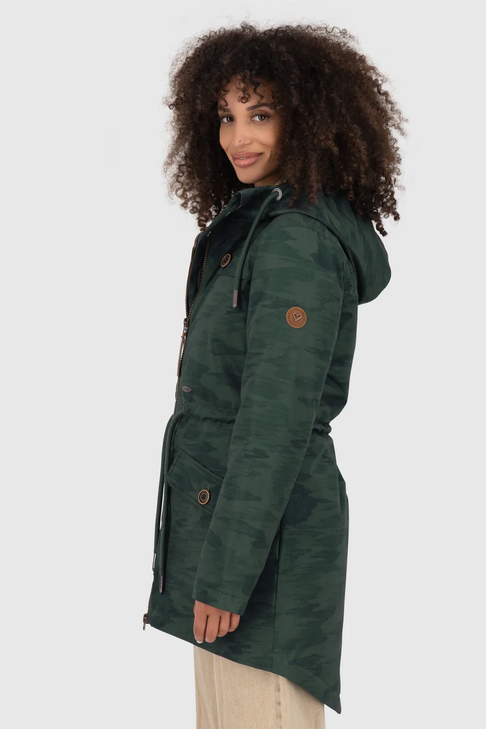 Alife & Kickin CharlotteAK B Parka Grün Winterparka lang