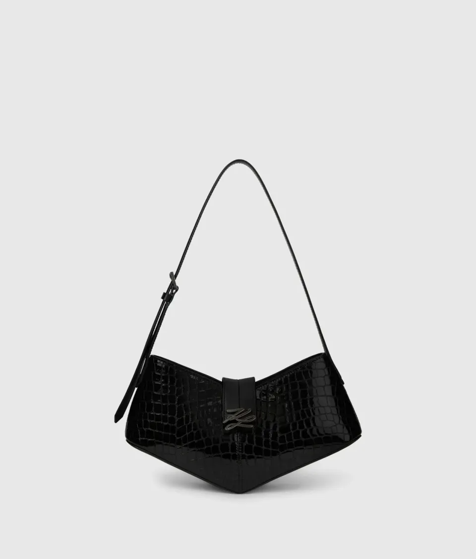 Karl Lagerfeld K/Studio Autograph Schultertasche Kroko