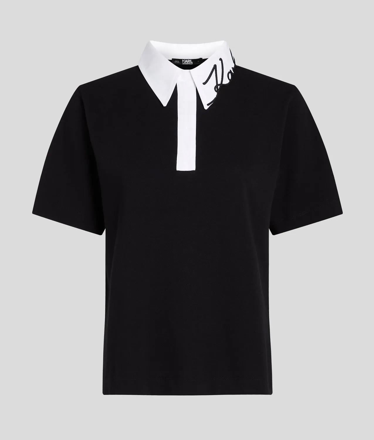 Karl Lagerfeld Signature Polo Shirt Bio-Baumwolle