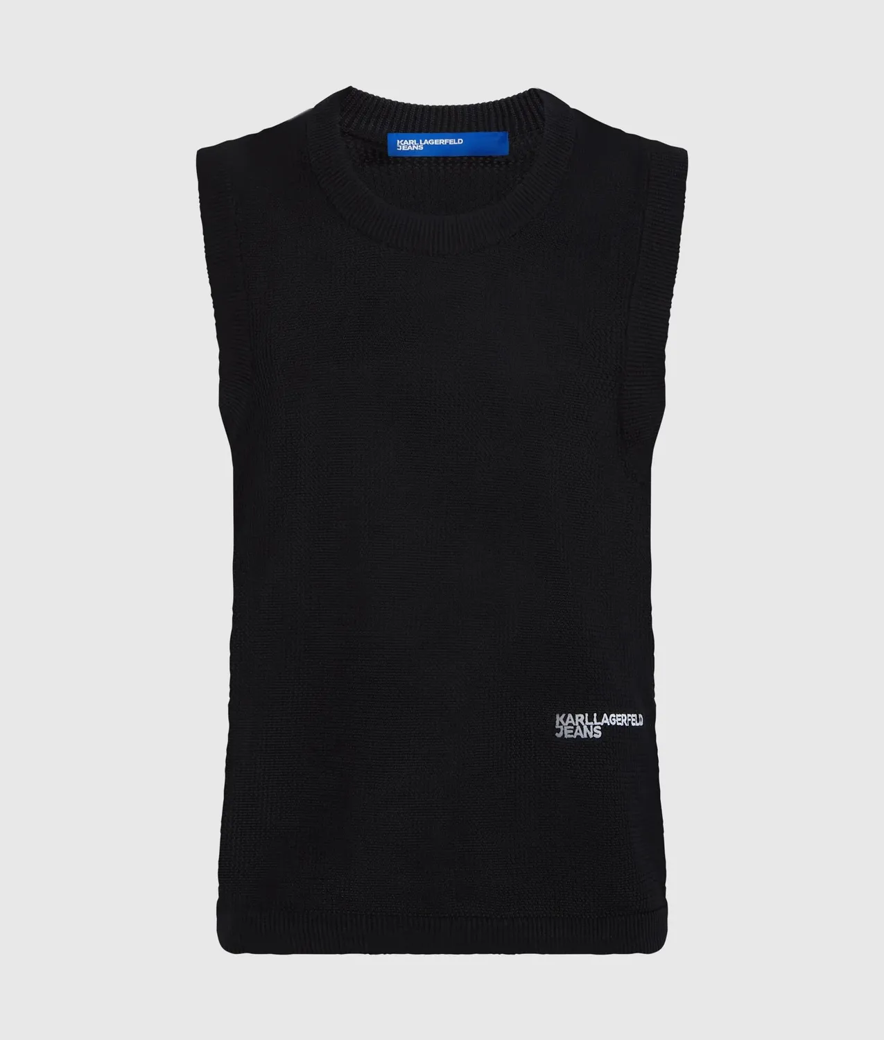 Karl Lagerfeld KL Jeans Knit Tank Top Sticklogo Ripp