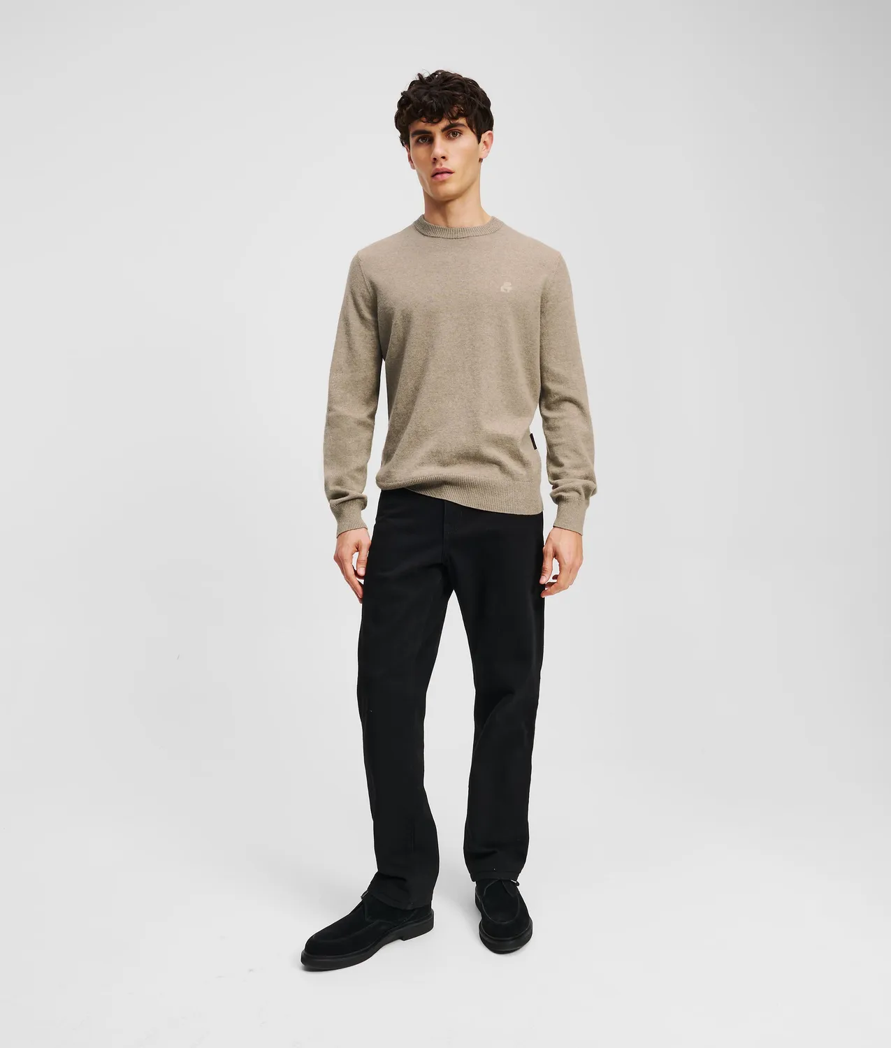 Karl Lagerfeld Ikon Kameo Pullover Crew-Neck schwarz