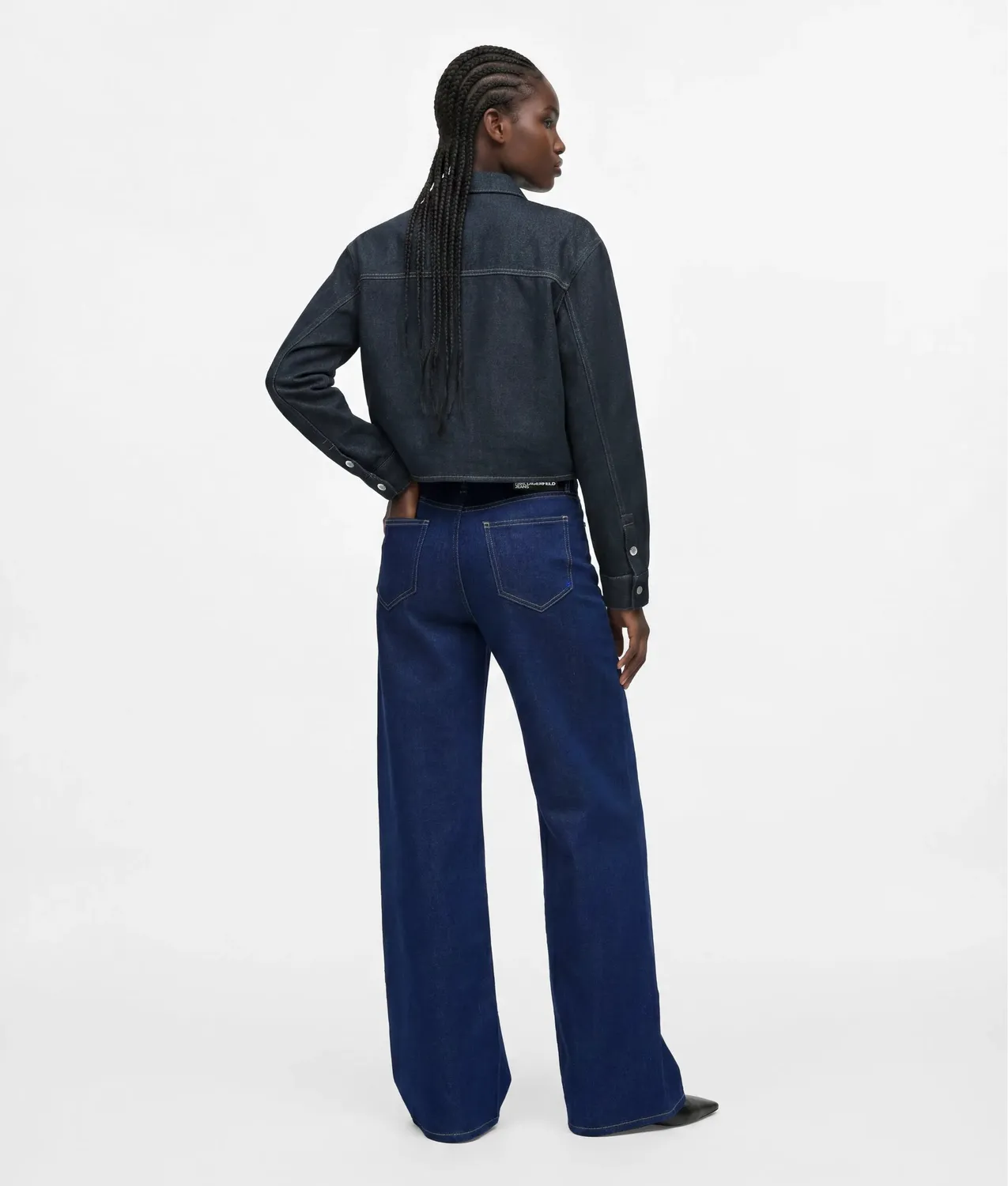 Karl Lagerfeld KL Jeans Glitter High-Rise Relaxed Jeans
