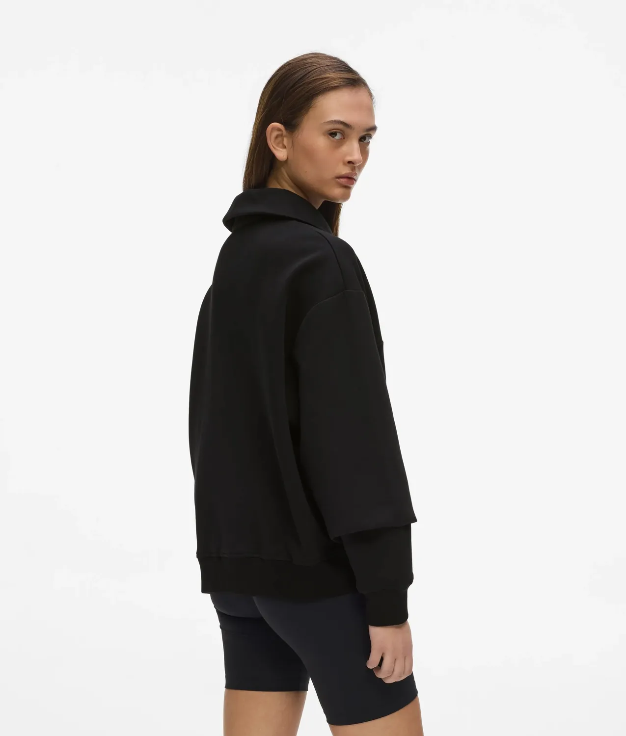 Karl Lagerfeld Logo Sweatshirt Half-Zip Baumwolle
