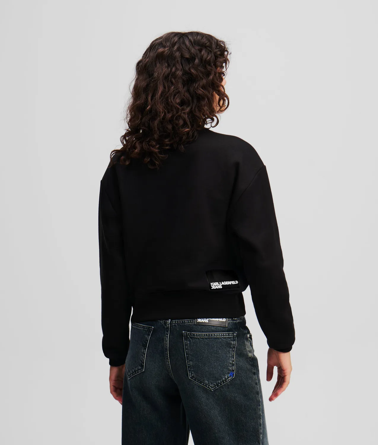 Karl Lagerfeld KL Jeans Logo Sweatshirt schwarz Baumwolle
