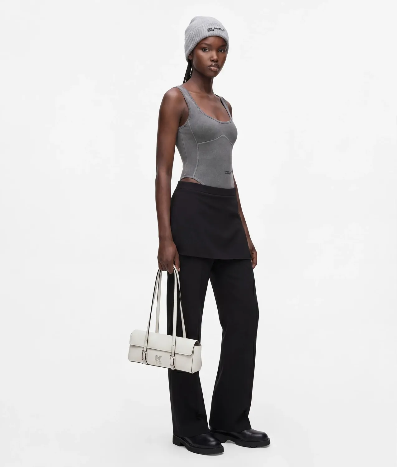 Karl Lagerfeld KL Jeans Skirt Pants Hosenrock Denim Y2K
