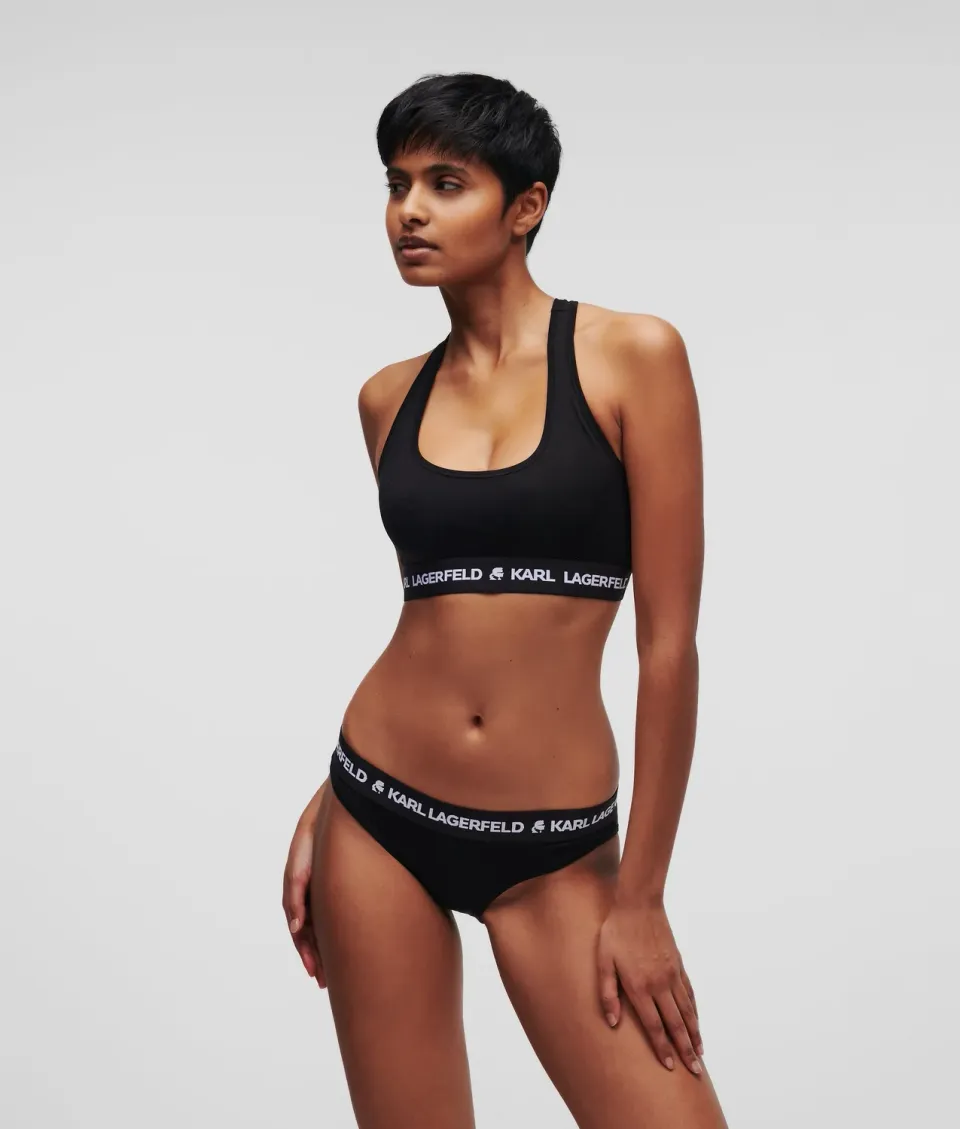 Karl Lagerfeld Logo Bralette Bustier Racerback elastisch