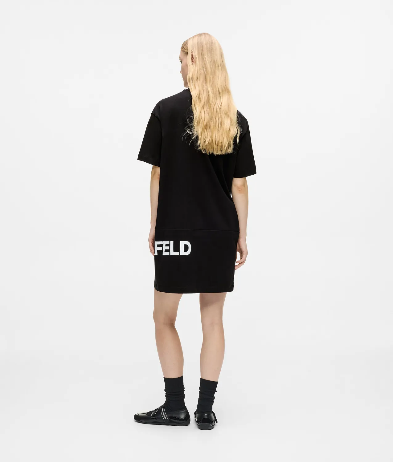 Karl Lagerfeld Jeans Logo T-Shirt-Kleid Bio-Baumwolle