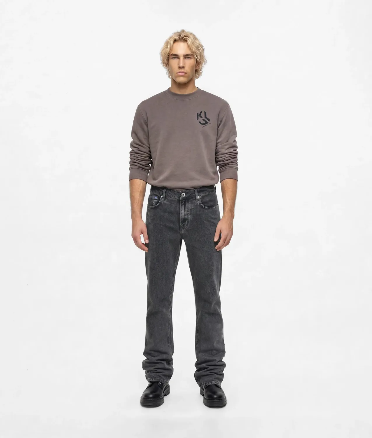 Karl Lagerfeld KL Jeans Stone Black Jeans schwarz gerader Schnitt