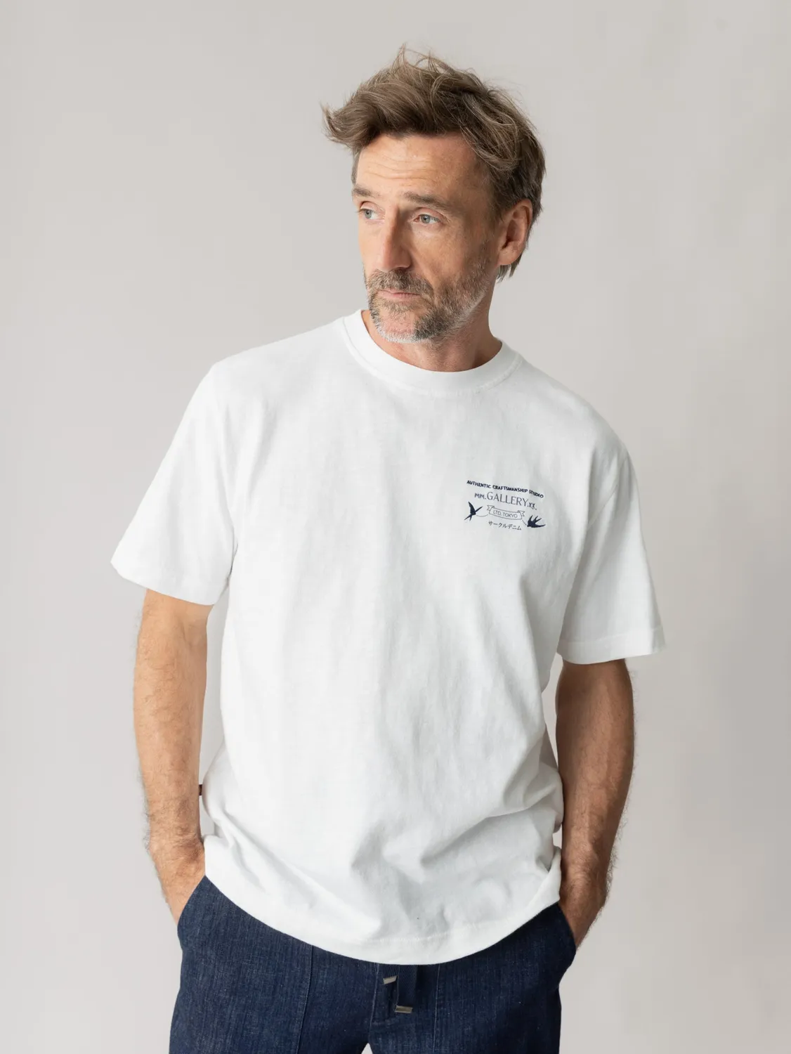 Mos Mosh MMGStudio Slub Tee T-Shirt Weiß Regular Fit