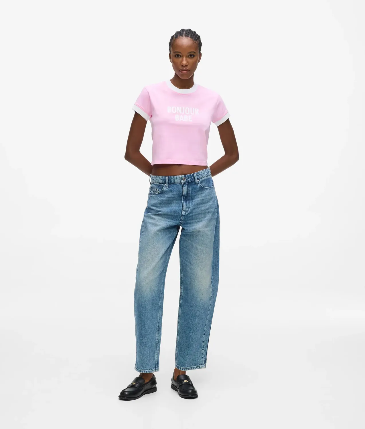 Karl Lagerfeld Bonjour Babe T-Shirt Rosa XS-XL