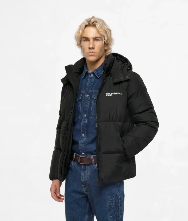 Karl Lagerfeld KL Jeans Pufferjacke mit Kapuze