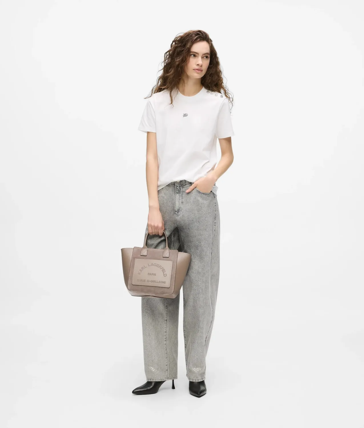 Karl Lagerfeld K/Daily Tote Wildleder klein