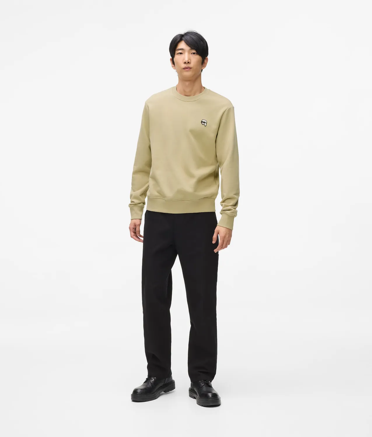 Karl Lagerfeld Ikon Sweatshirt Crew Neck gerader Schnitt