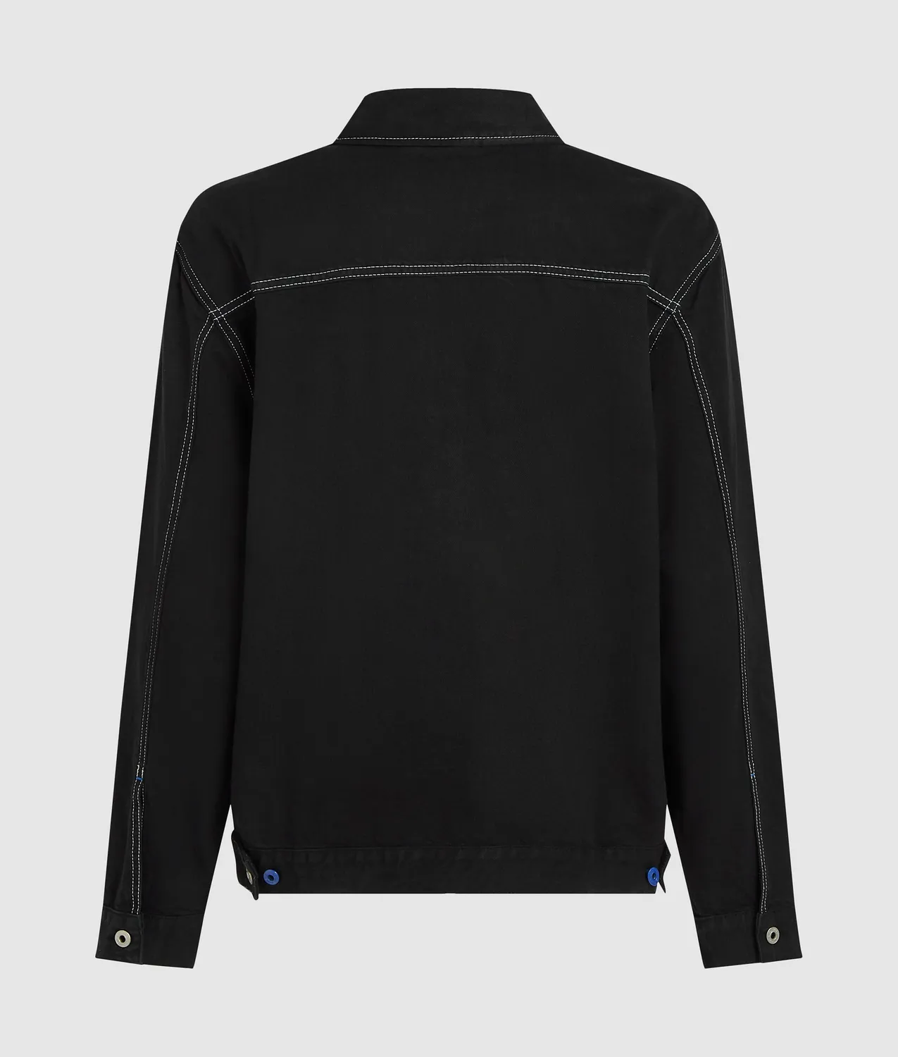 Karl Lagerfeld Jeans Kontrastnaht Jeansjacke Reißverschluss