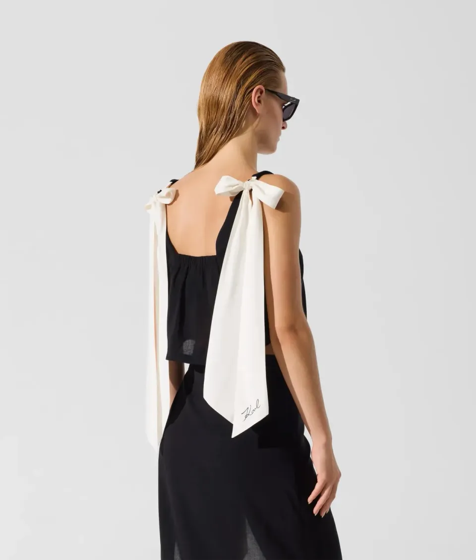 Karl Lagerfeld Signature Bow Strandtop Schleife XS-XL