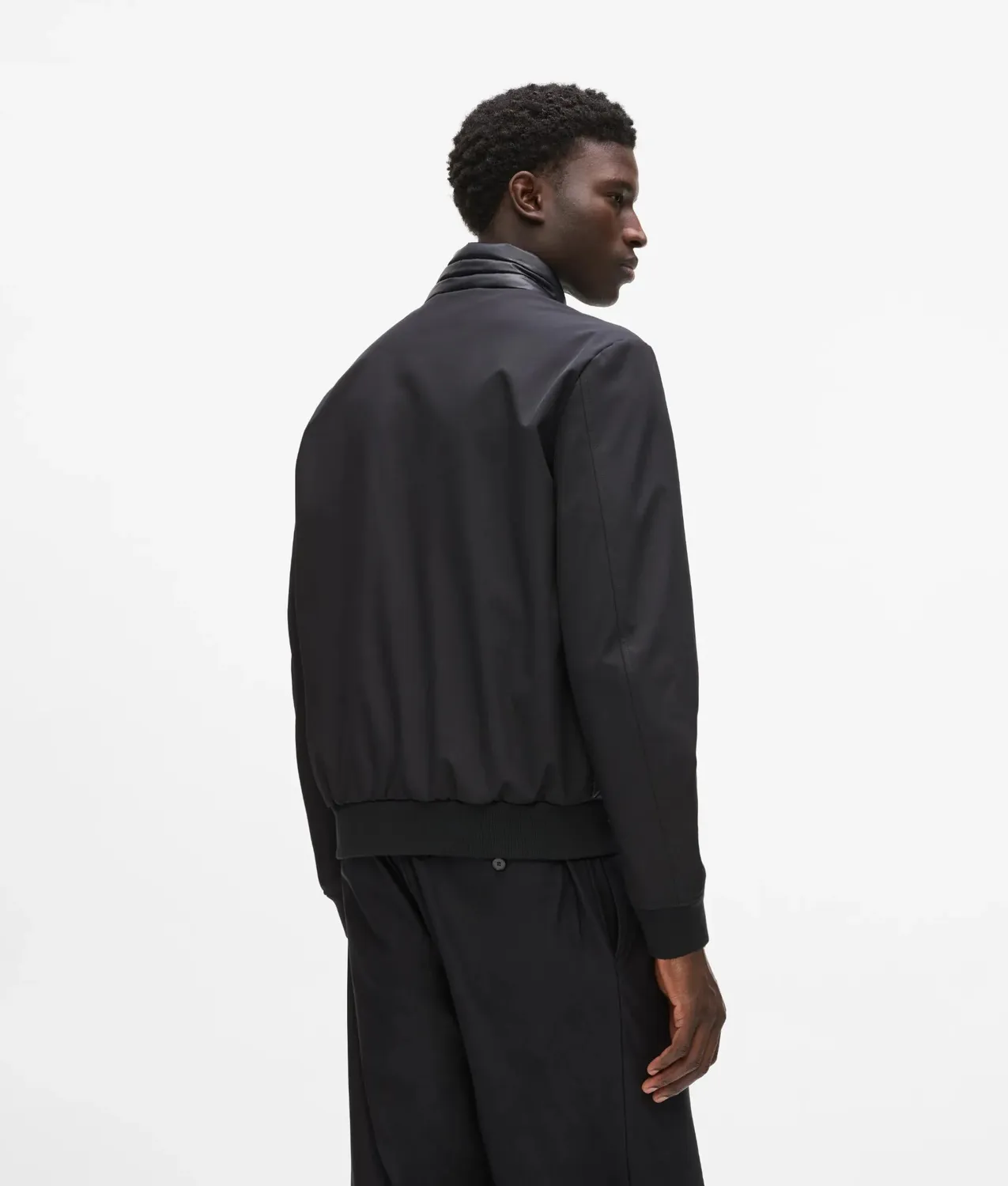 Karl Lagerfeld Blousonjacke wattiert glänzend schwarz