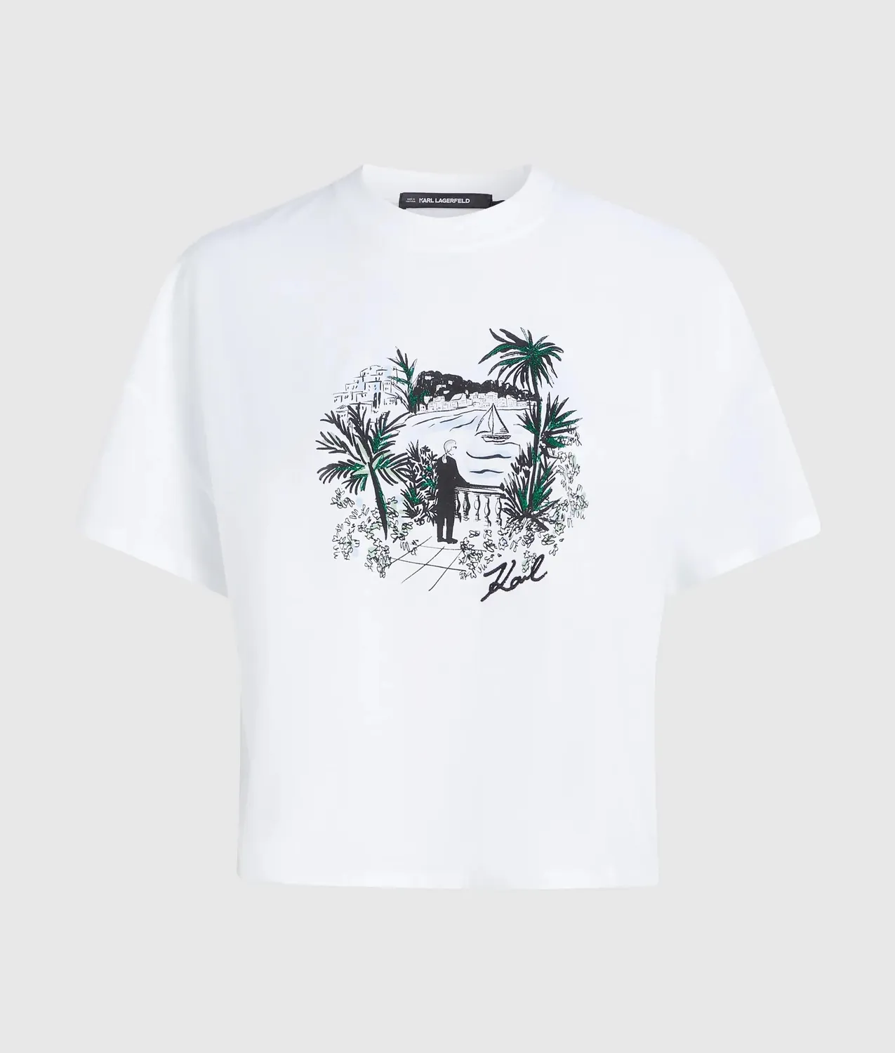 Karl Lagerfeld Villa la Vigie T-Shirt Bio-Baumwolle
