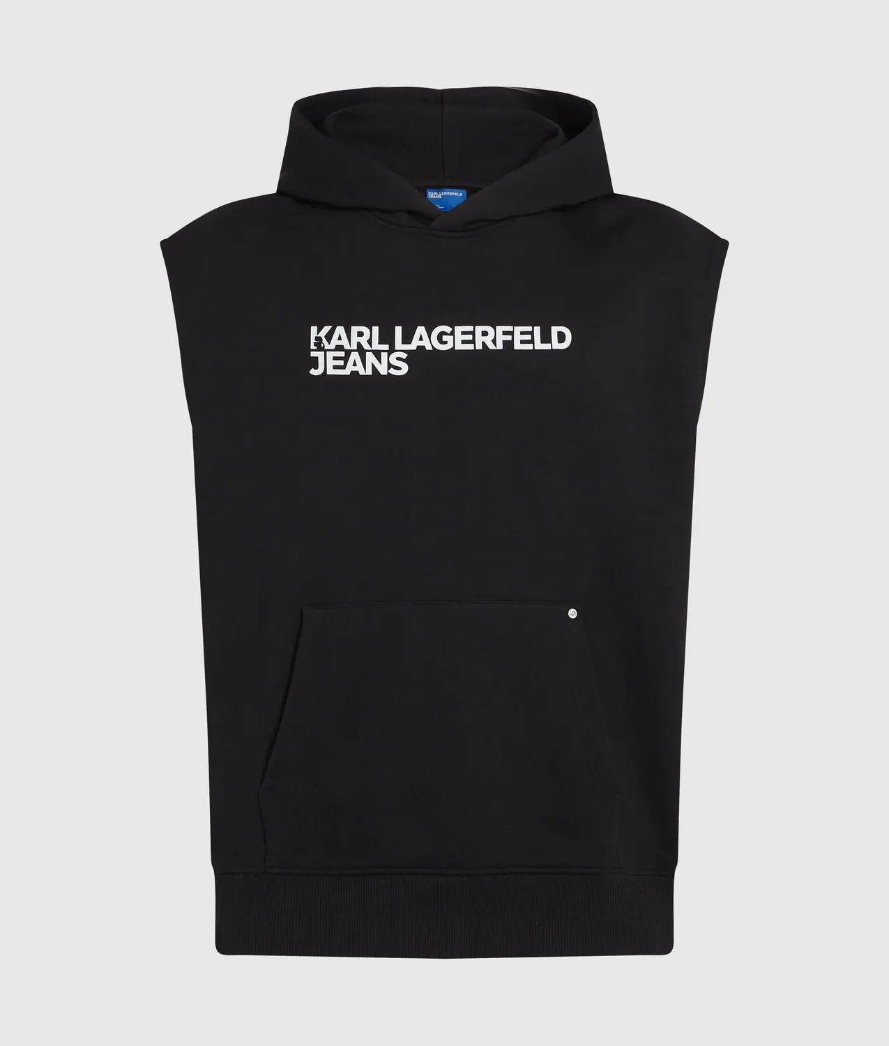 Karl Lagerfeld KL Jeans Logo Hoodie ärmellos Bio-Baumwolle