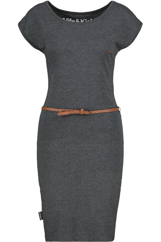 Alife & Kickin ElliAK Dress Kleid Schwarz mit Gürtel